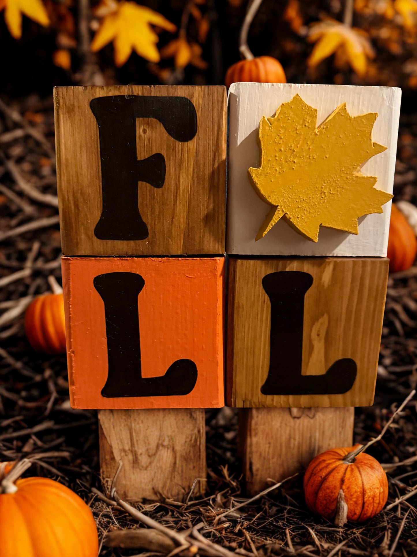 Fall Wooden Block Sign