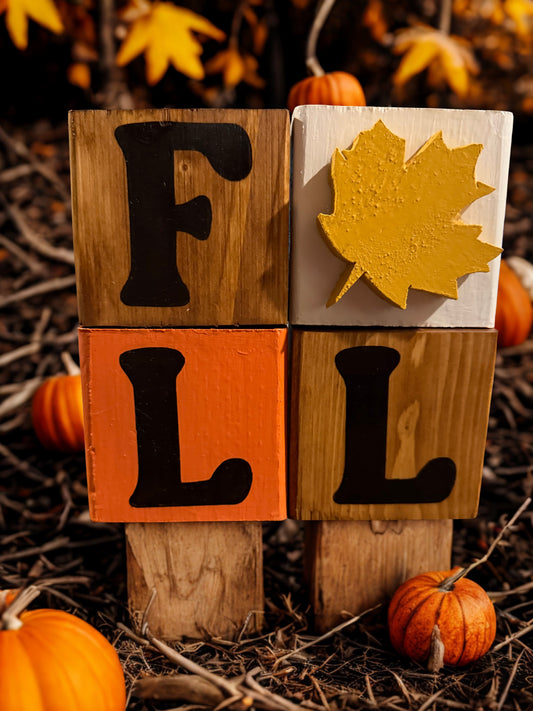 Fall Wooden Block Sign