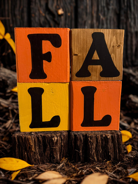 Wooden Block Fall Sign